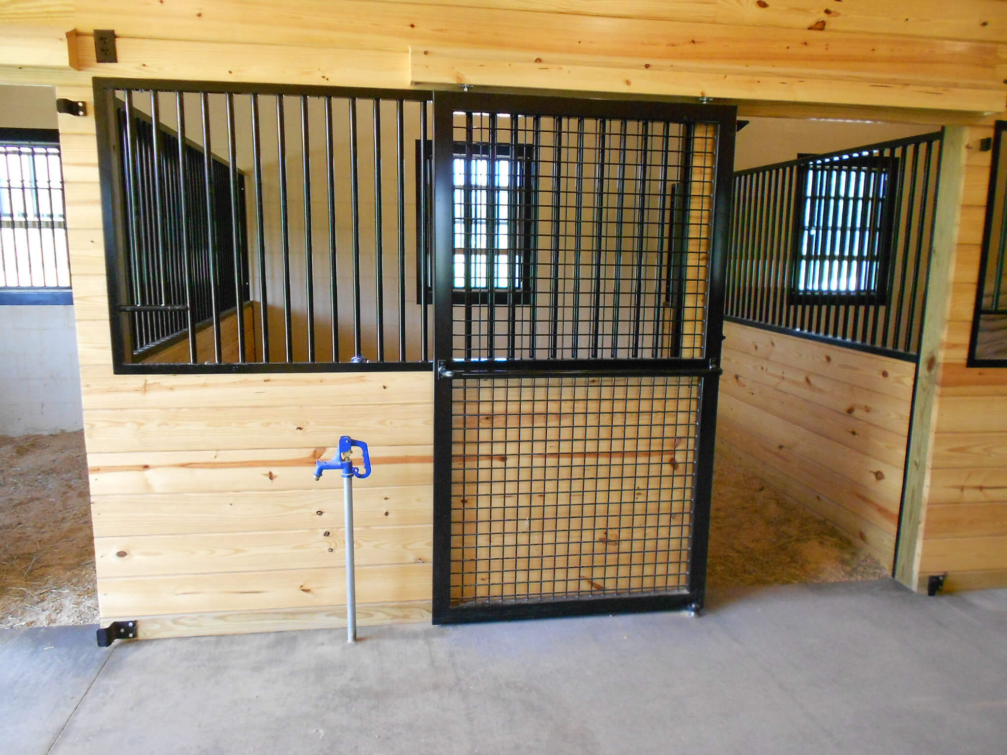 screened sliding horse stall doors