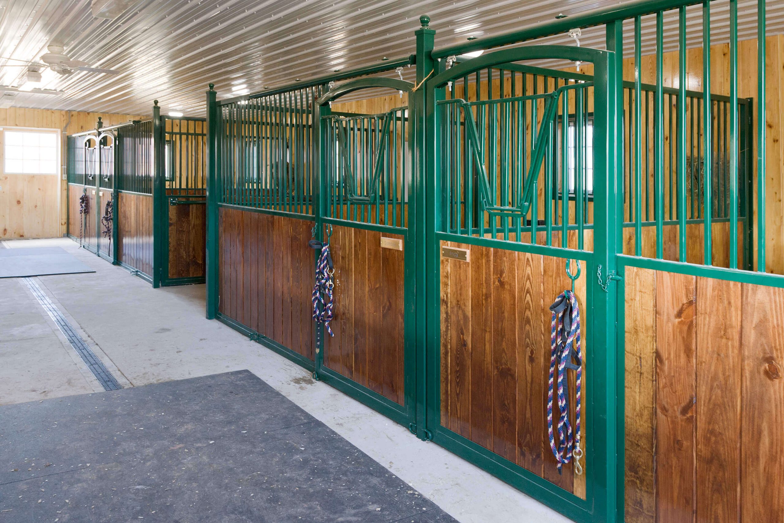 wooden horse stall doors
