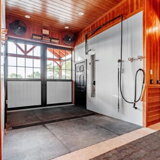Interior of a barn entrance