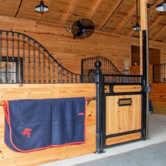 A curved swoop stall front