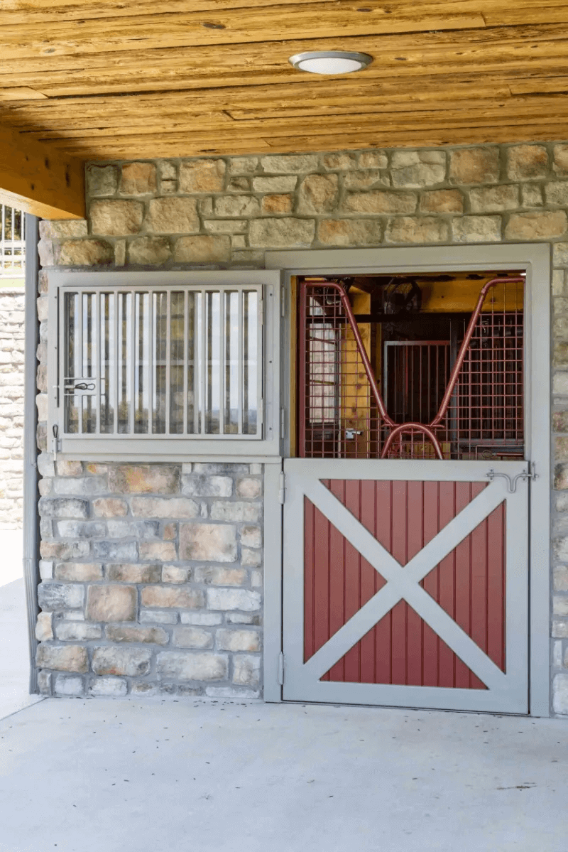 A horse barn dutch door