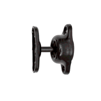 Black suction cup holder for doors and windows.