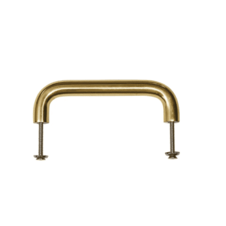 Gold handle for sliding barn doors and entry doors. Custom finish and color options available.