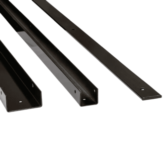 Partition wall channels in 3", 1.5", and a flat 2" wide bar. 4' and 8' lengths.