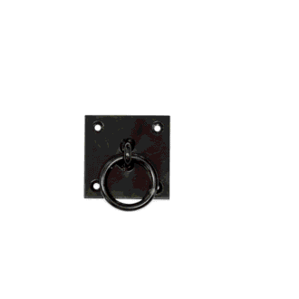 Black metal wash stall tie ring.