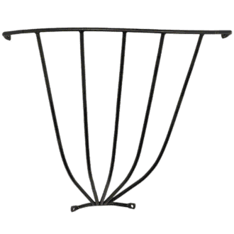 Metal corner hayrack designed for use in stalls.
