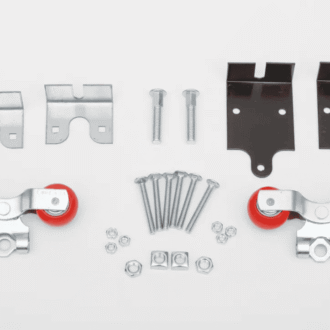 Trolley kit for wooden stall doors.