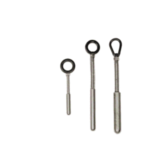 Silver metal pin latches, ideal for sliding barn doors, customizable with various finish options.