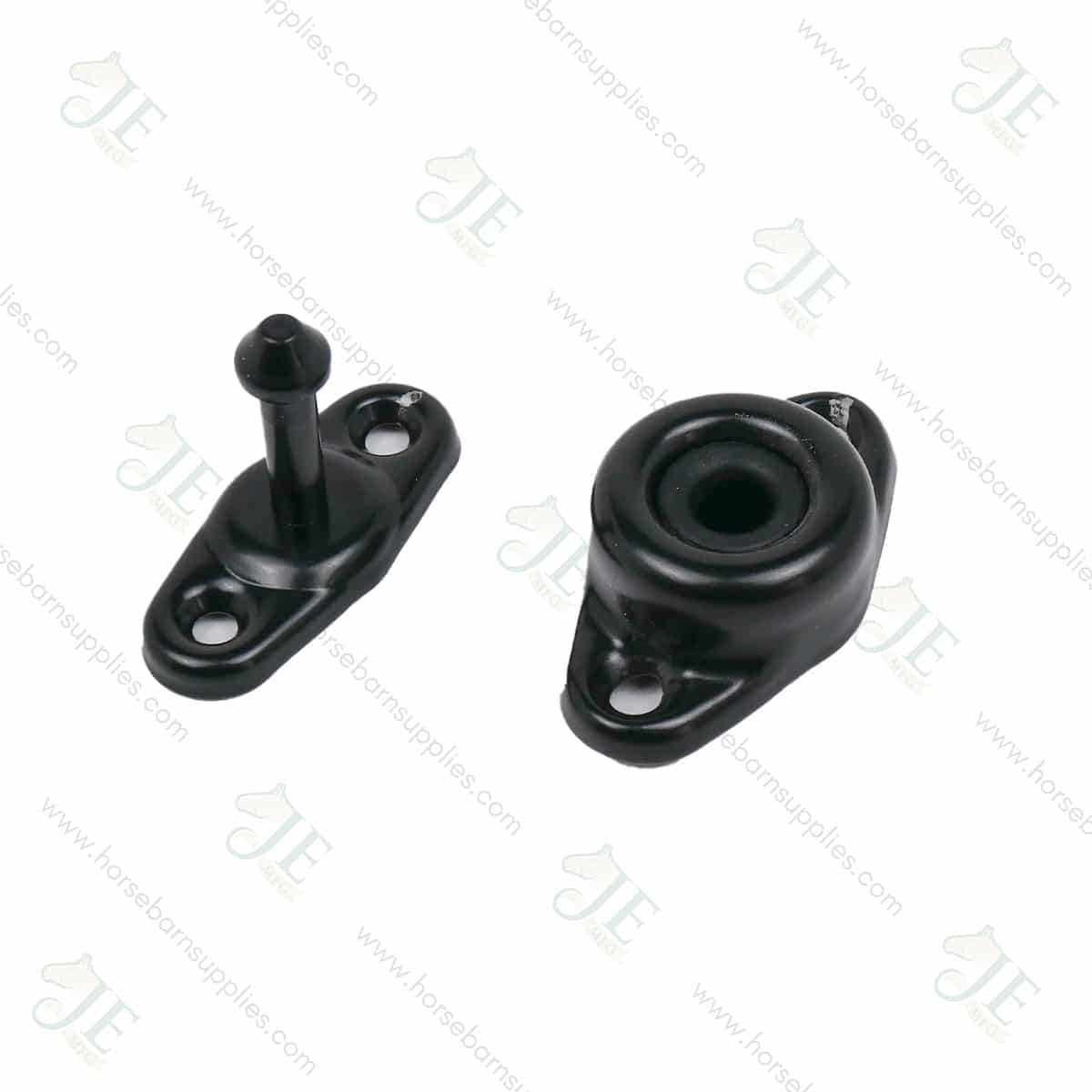 Powder-Coated Steel Dutch Door & Window Holdback Set (Male/Female)