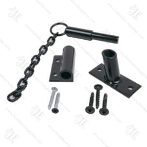 3-Piece Powder-Coated (Black) Stainless Steel Pin Latch Set