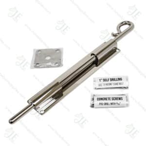 J&E 16" Polished Chrome Cane Bolt