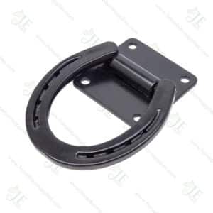 Horse Shoe Shaped Cross Tie Ring for Horses and use in stables made by J&E Manufacturing