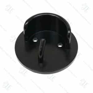 Round powder-coated, stainless steel halter hook made by J&E Mfg